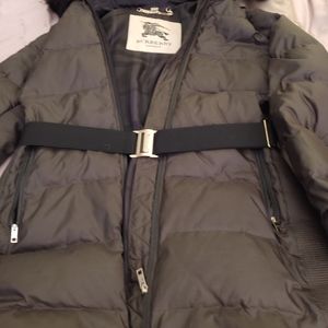 Luxurious Burberry Down Coat with Genuine Fox Fur